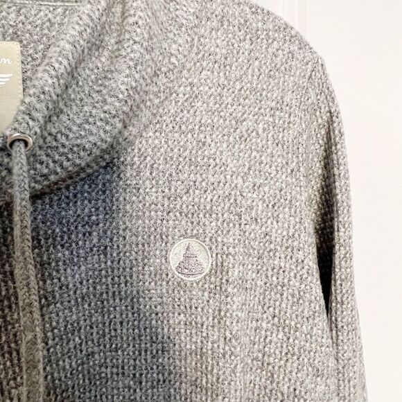 Straight Down Misty Top Sweater Grey Size S long sleeve waffle - Picture 7 of 10